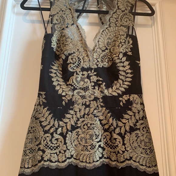 Badgley Mishka gilded lace evening gown- gorgeous! - Picture 8 of 16